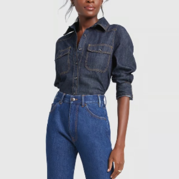 G. Label x Goop Caro chambray shirt 2 - Picture 7 of 8